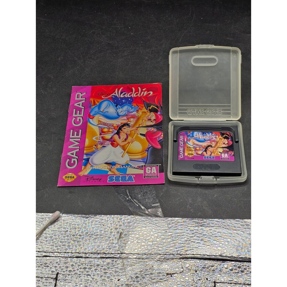 Disney’s Aladdin Sega Game Gear 1994 w/ Manual & Original SEGA
